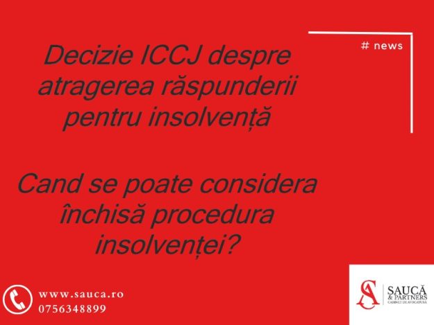 Decizie ICCJ privind insolventa