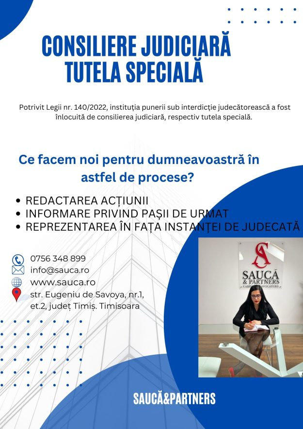 Consiliere judiciara tutela speciala Consiliere judiciara tutela speciala