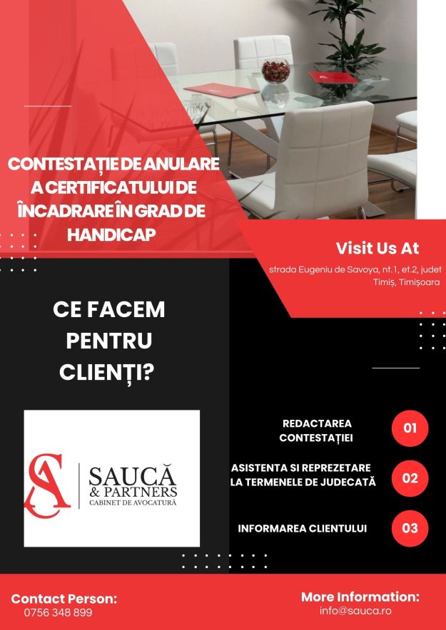 Contestatie de anulare a certificatului de incadrare in grad de handicap Contestatie de anulare a certificatului de incadrare in grad de handicap